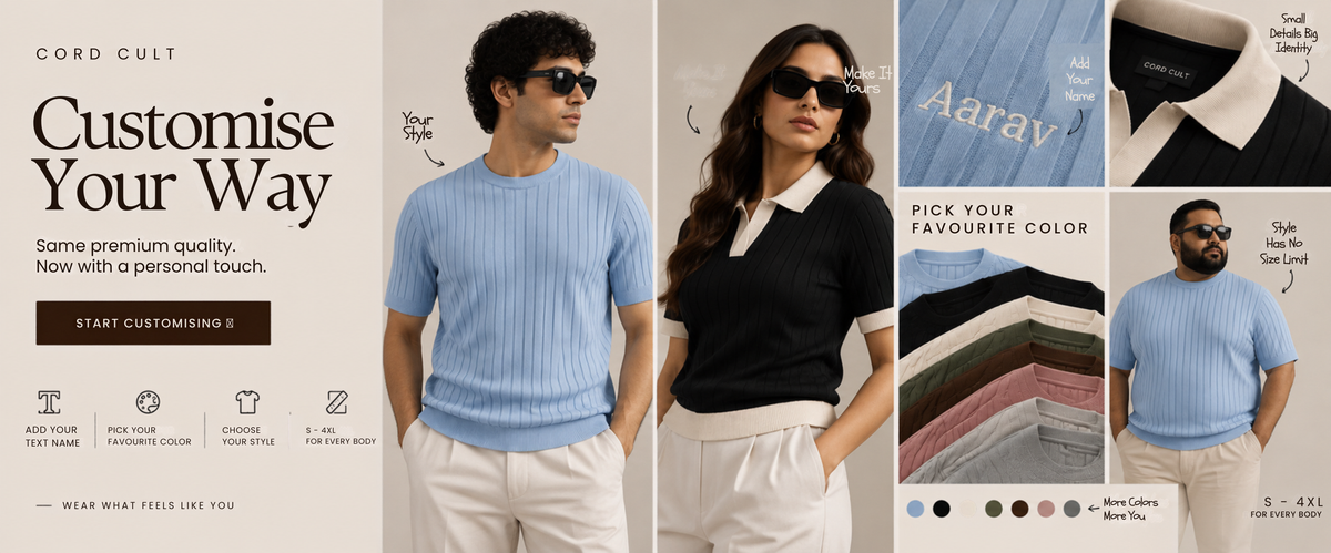 Cord Cult fashion editorial banner