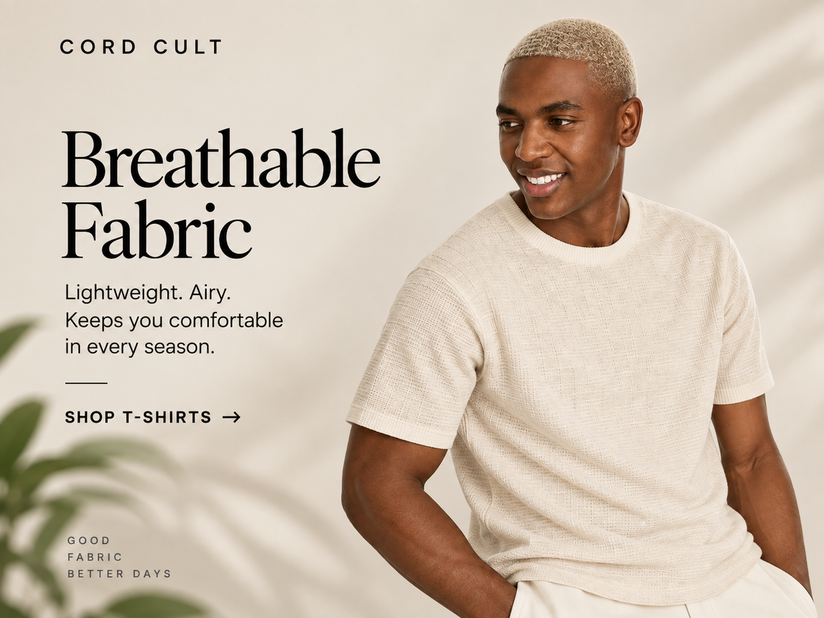 Cord Cult men's T-shirts campaign
