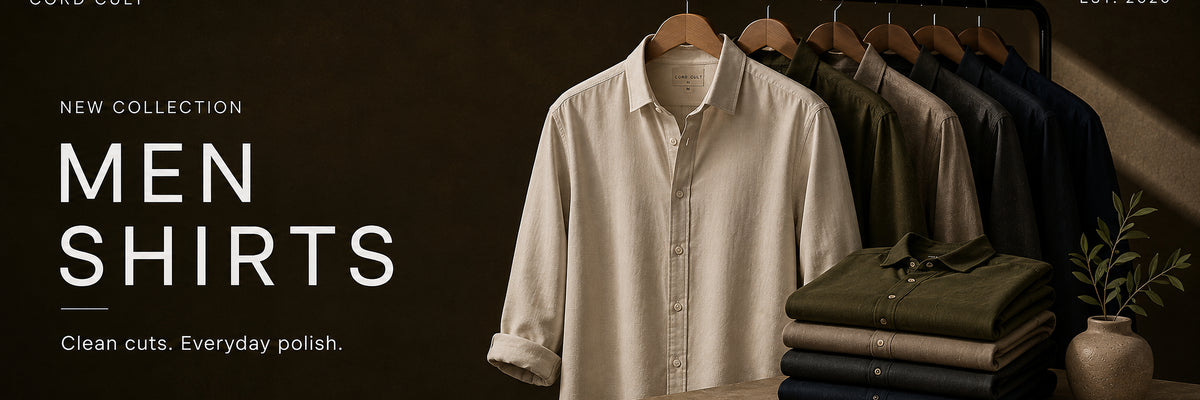 Cord Cult Men Shirts Collection Banner Desktop