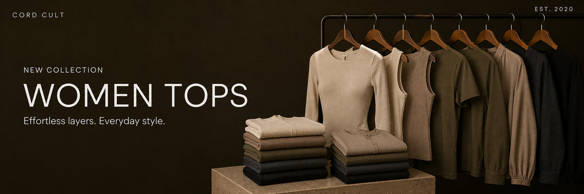 Cord Cult Women Tops collection banner desktop