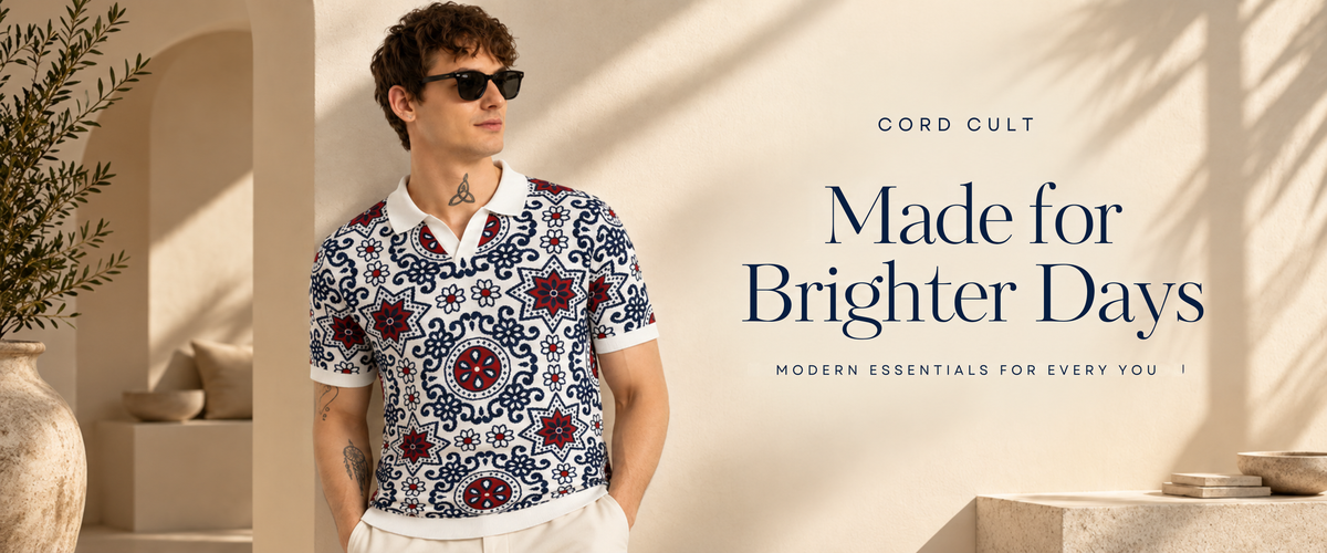 Cord Cult homepage fashion campaign banner