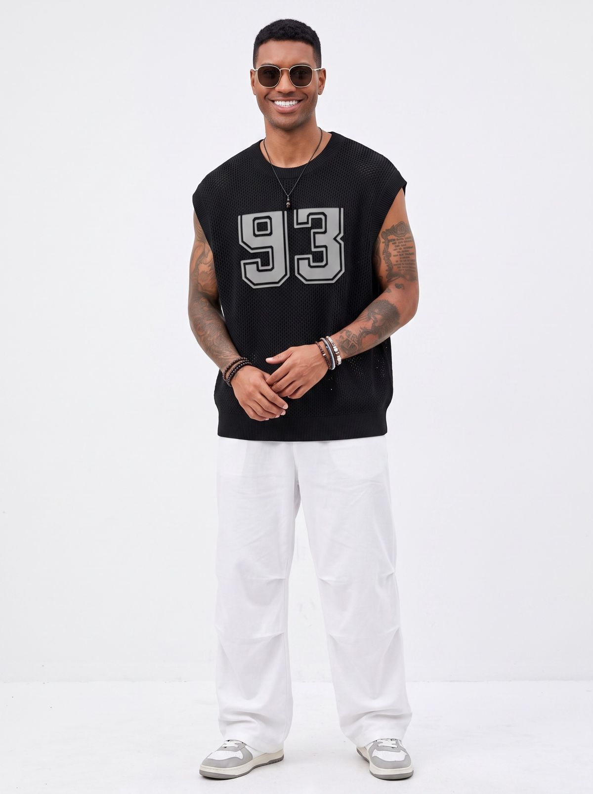 No.93 Varsity Mesh Vest by Cord Cult - side view
