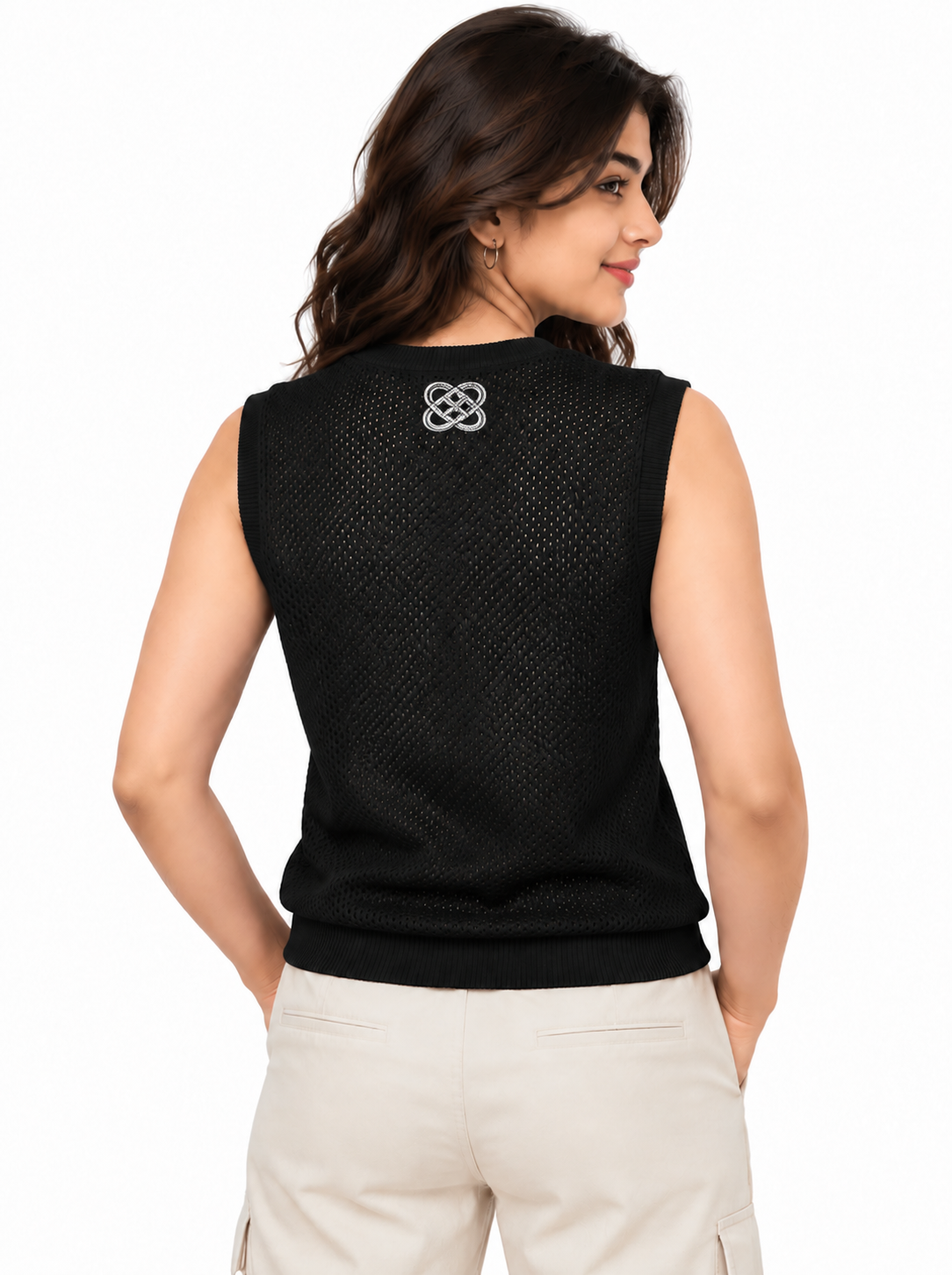 Phantom 93 Varsity Mesh Crew Vest - Black by Cord Cult - additional product view