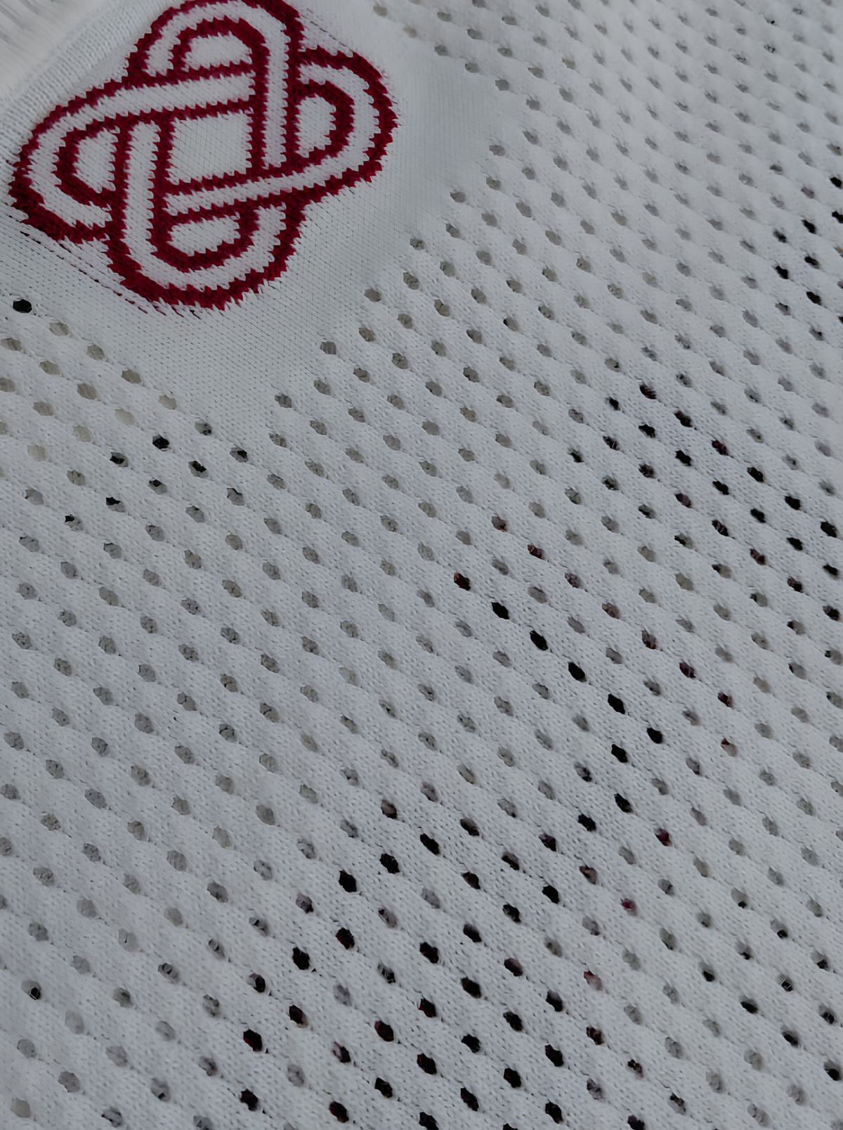 Redline 93 Mesh Sleeveless Vest - White by Cord Cult - detail view