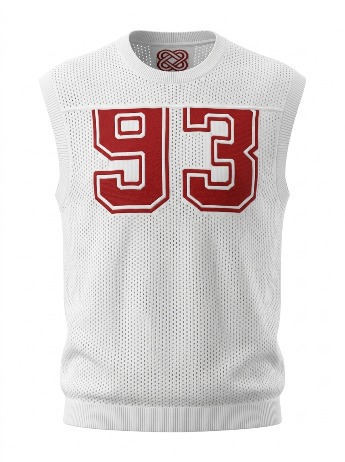 Redline 93 Mesh Sleeveless Vest - White by Cord Cult - front view
