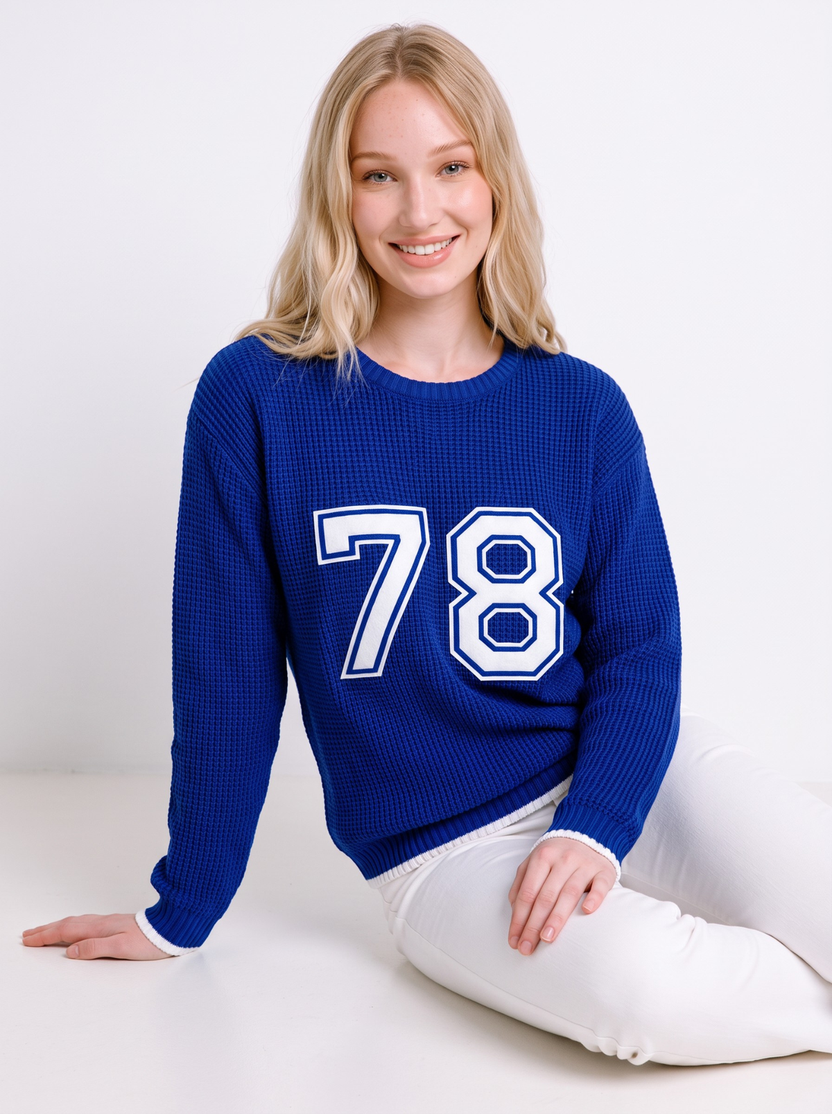 Electric 78 Collegiate Knit Sweater by Cord Cult - styled view