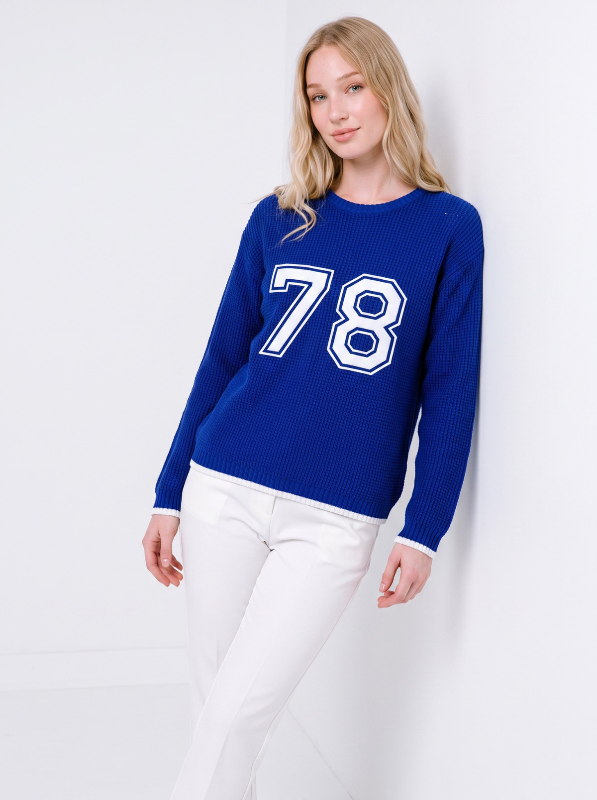 Electric 78 Collegiate Knit Sweater by Cord Cult - side view