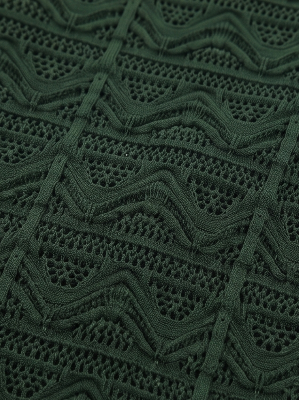 Evergreen Arc V-Neck Knit Crop Top by Cord Cult - detail view