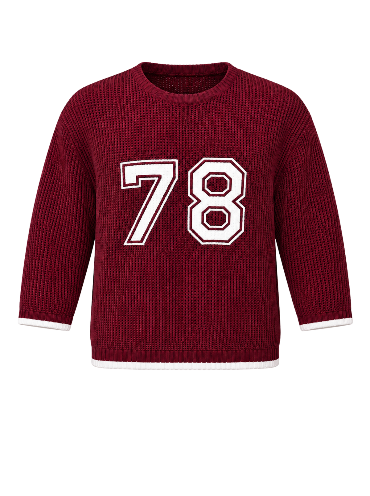 Oxblood 78 Campus Knit Sweater by Cord Cult - front view