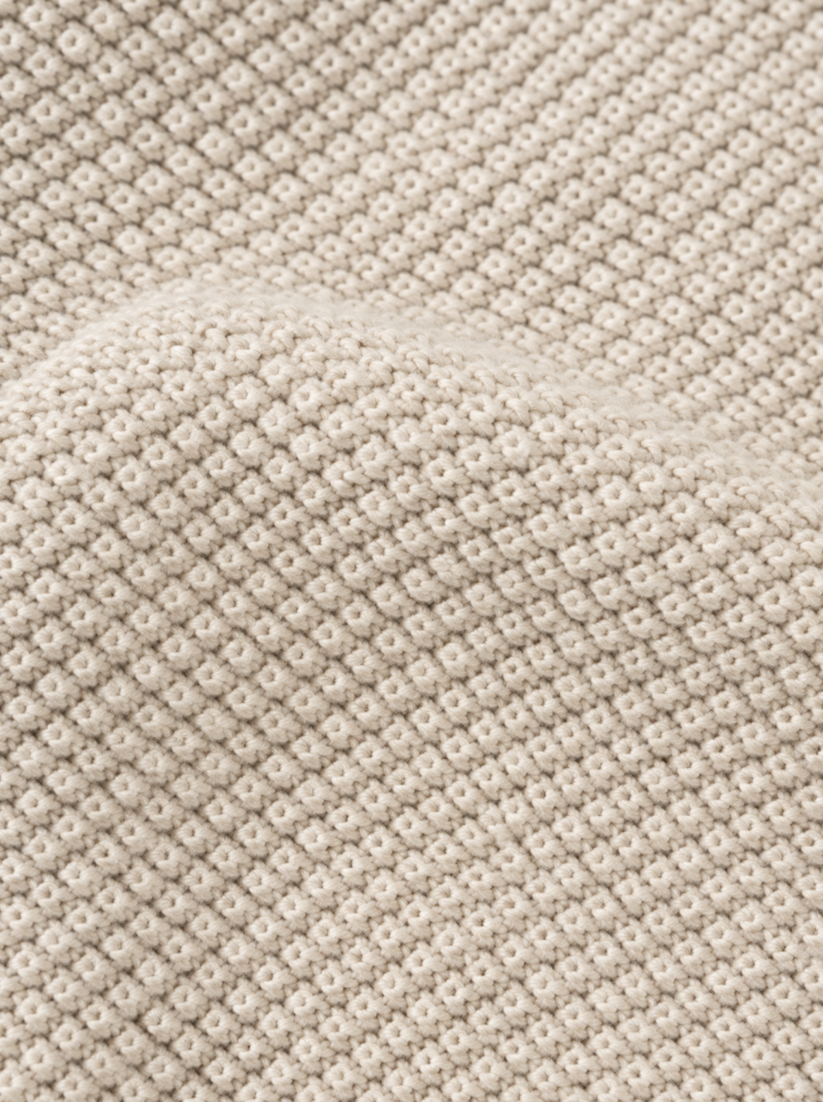 Sand Grain Contrast-Trim Knit Sweater - Beige by Cord Cult - knit detail view